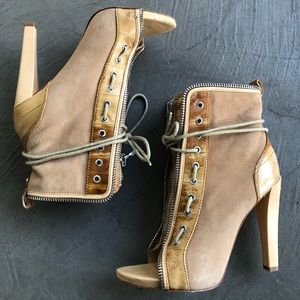 ALEXANDER WANG lace up zipper “Freja” boots